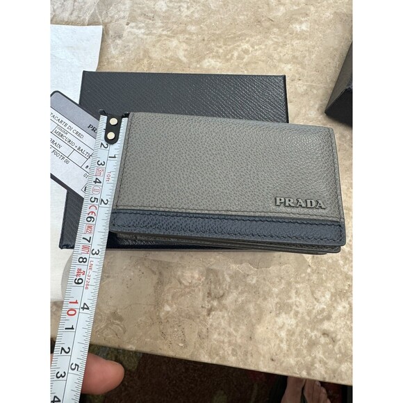 Prada Portacarte Di Cred Micro Vitello Leather Wallet Card Holder NWT - Picture 13 of 14